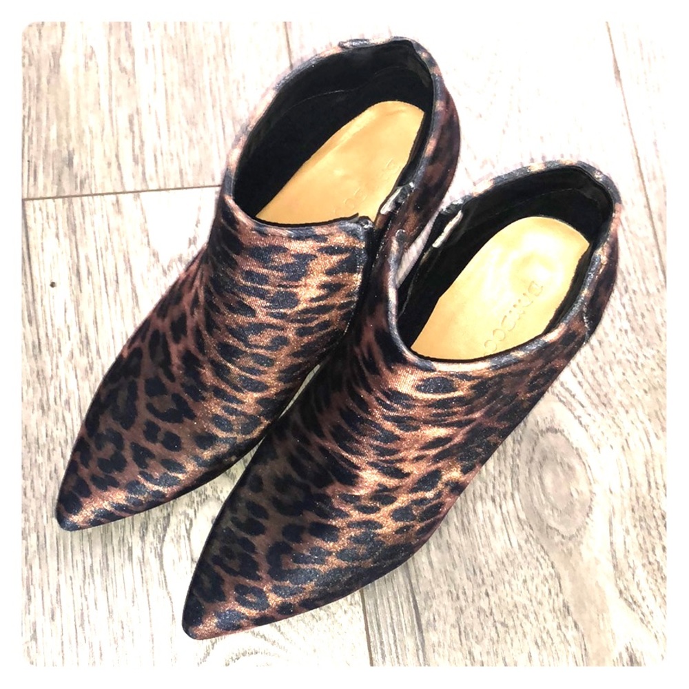 Leopard Print Booties (like new)